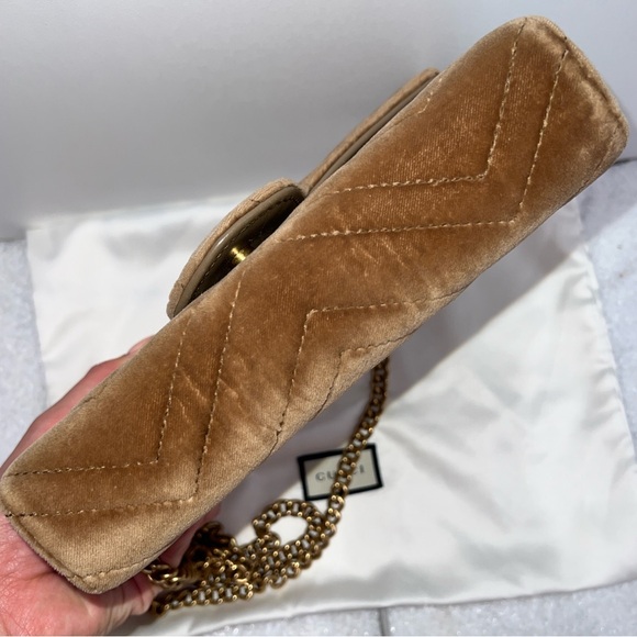 Gucci Velvet Marmont wallet chain bag - Picture 6 of 9